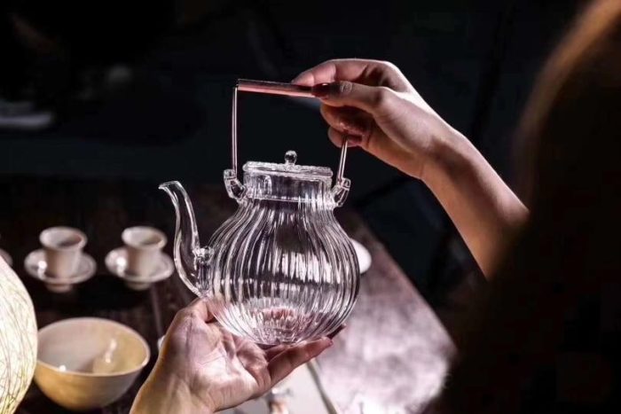 Japanese Hammer Pattern Petal Teapot