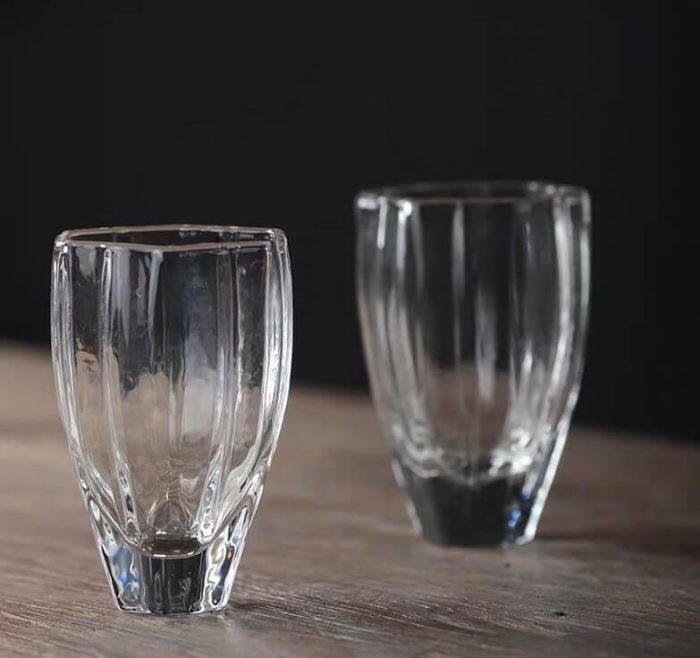 Japanese High Temperature Resistant Diamond-shaped Small Glass Tea Cup - 6 pcs - Image 4