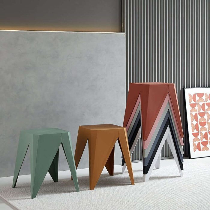 Abe - Plastic Stools - Set of 4 - Image 3