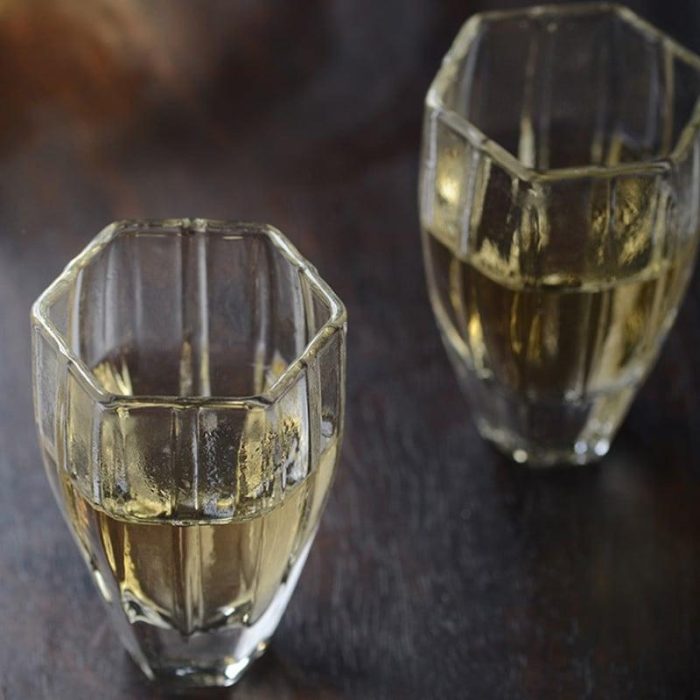 Japanese High Temperature Resistant Diamond-shaped Small Glass Tea Cup - 6 pcs - Image 3