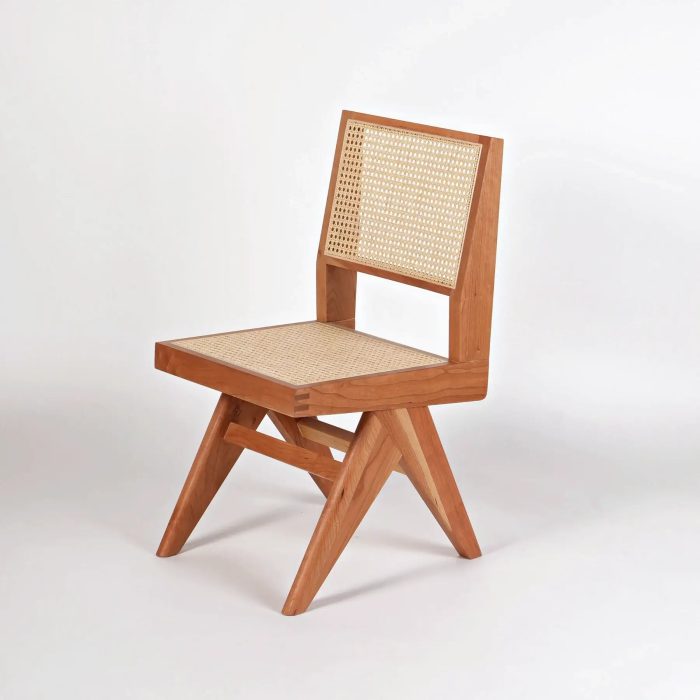Akai Rika - Cherry Wooden & Rattan Side Chair | Dining Chair - Image 3