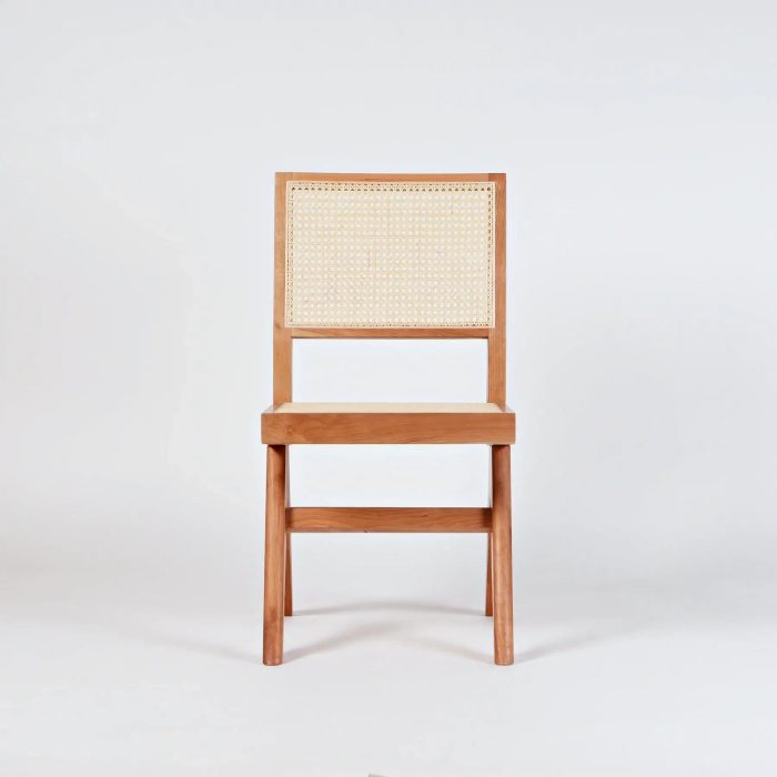 Akai Rika - Cherry Wooden & Rattan Side Chair | Dining Chair - Image 6