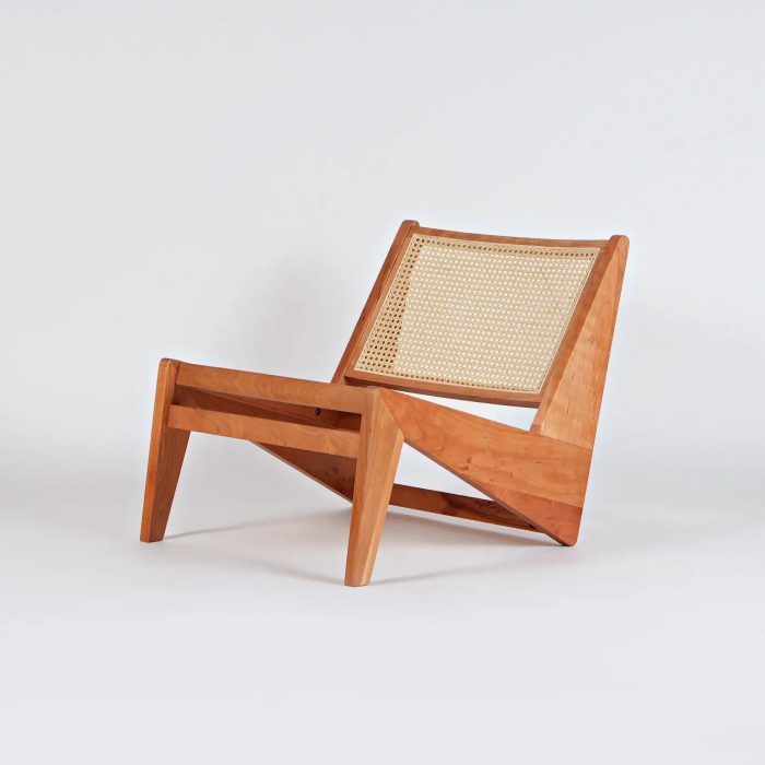 Akai Rika - Cherry Wooden & Rattan Lounge Chair - Image 9