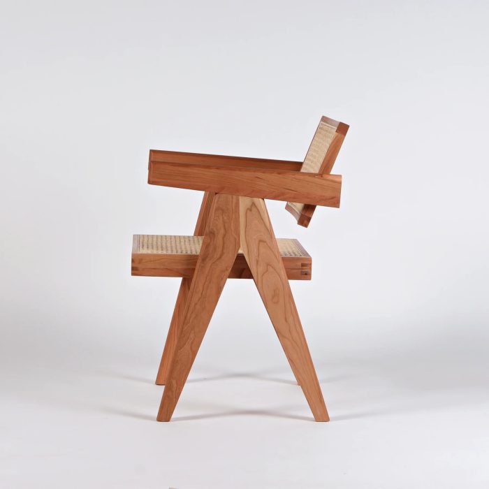 Akai Rika - Solid Wood & Rattan Armchair | Reading Chair 80 - Image 14
