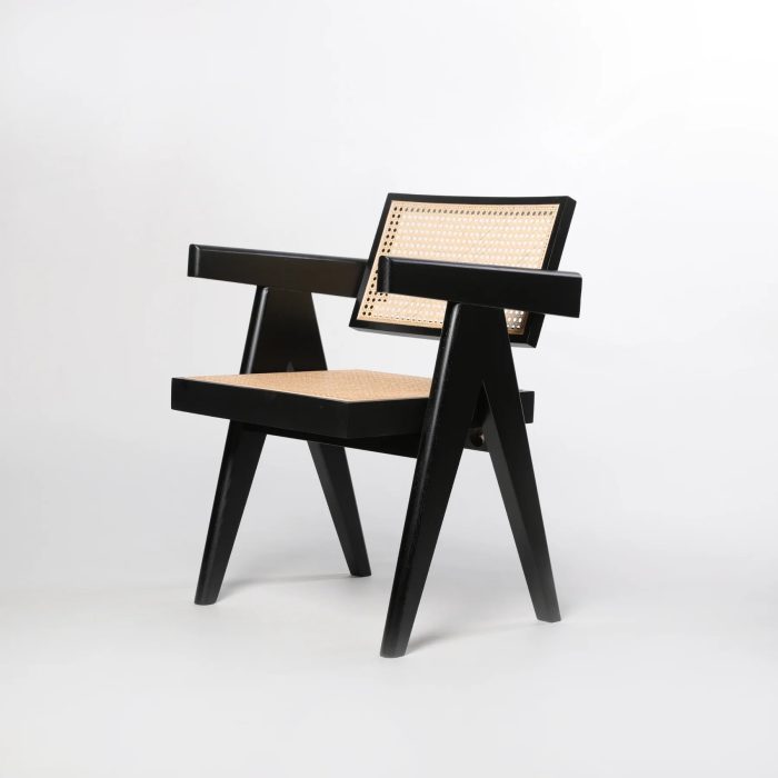 Akai Rika - Solid Wood & Rattan Armchair | Reading Chair 80 - Image 6