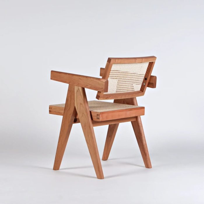 Akai Rika - Solid Wood & Rattan Armchair | Reading Chair 80 - Image 13
