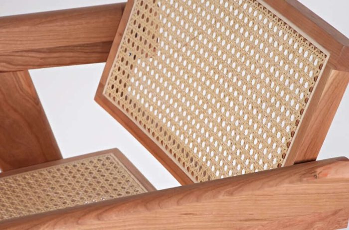Akai Rika - Solid Wood & Rattan Armchair | Reading Chair 80 - Image 15