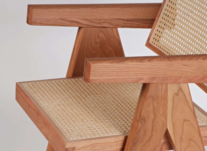 Akai Rika - Solid Wood & Rattan Armchair | Reading Chair 80 - Image 17