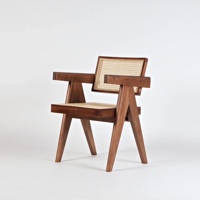 Akai Rika - Solid Wood & Rattan Armchair | Reading Chair 80 - Image 7