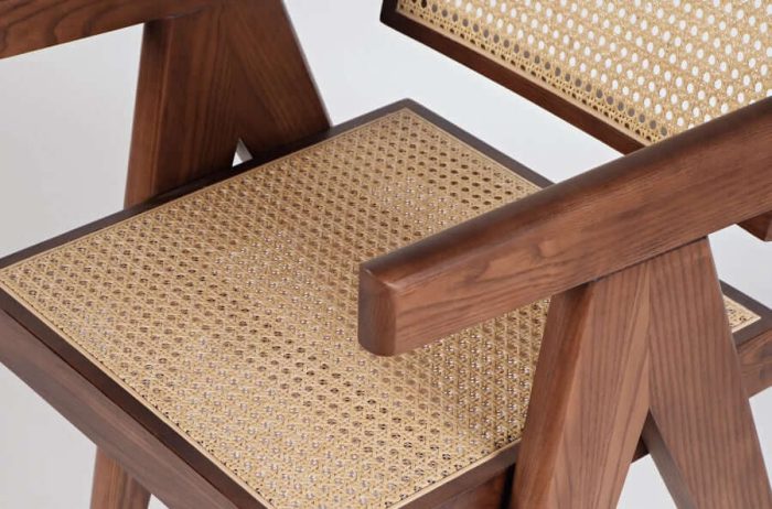 Akai Rika - Solid Wood & Rattan Armchair | Reading Chair 80 - Image 8