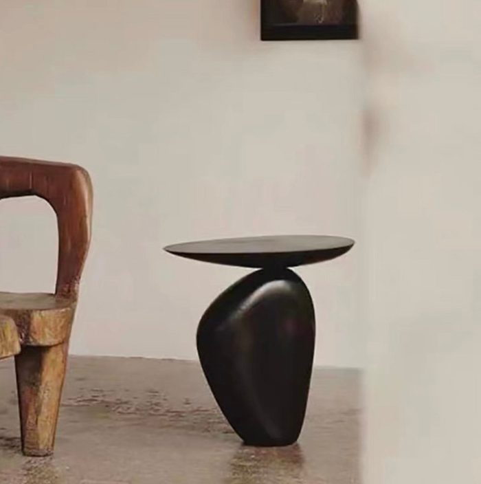 ABRIL - Side Table | Wood+Stainless steel - Image 2
