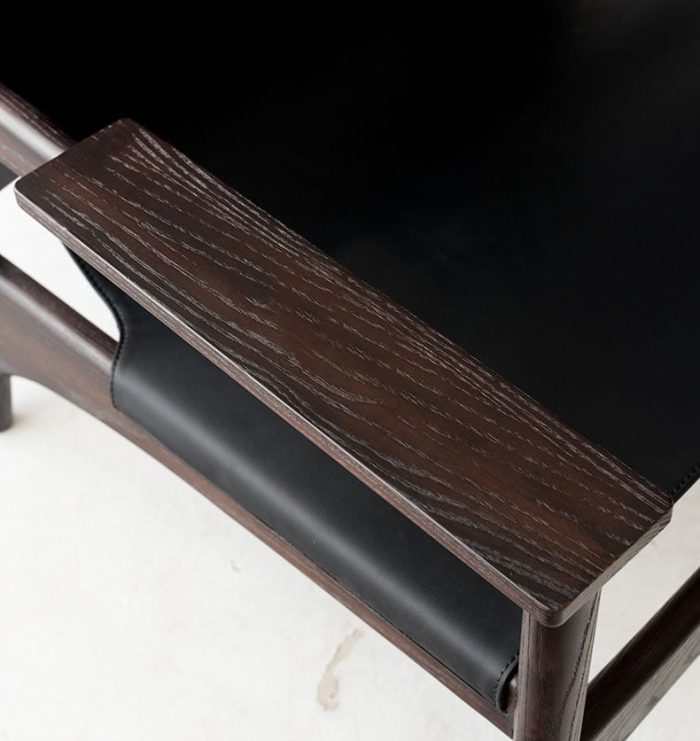Kazue - Solid Ash Wood & Microfiber Leather Armchair ?? Reading Chair - Image 5
