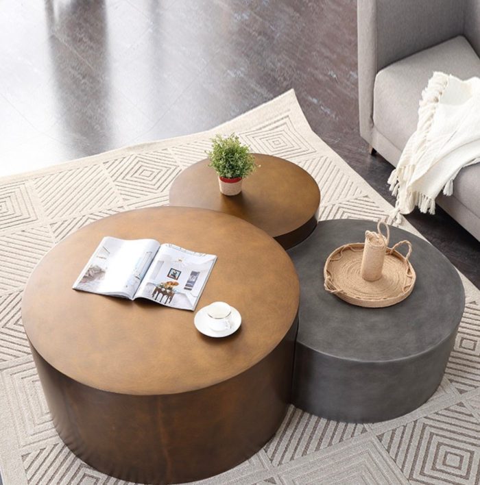 ALVARO - Side Table Set | Stainless steel - Image 2