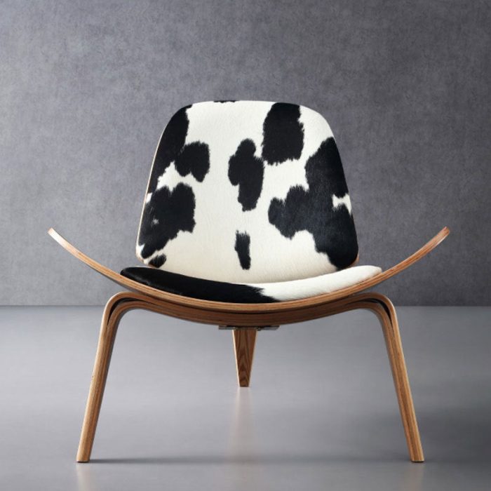 MP Cowhide Shell Lounge Chair | Reading Chair in Leather - Image 4