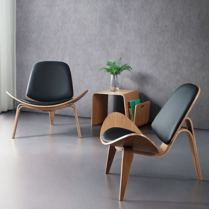 MP Shell Chair - Classic Lounge Chair | Reading Chair in Leather - Image 13