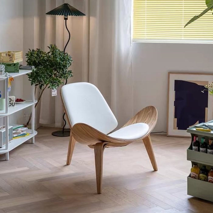 MP Shell Chair - Classic Lounge Chair | Reading Chair in Leather - Image 9
