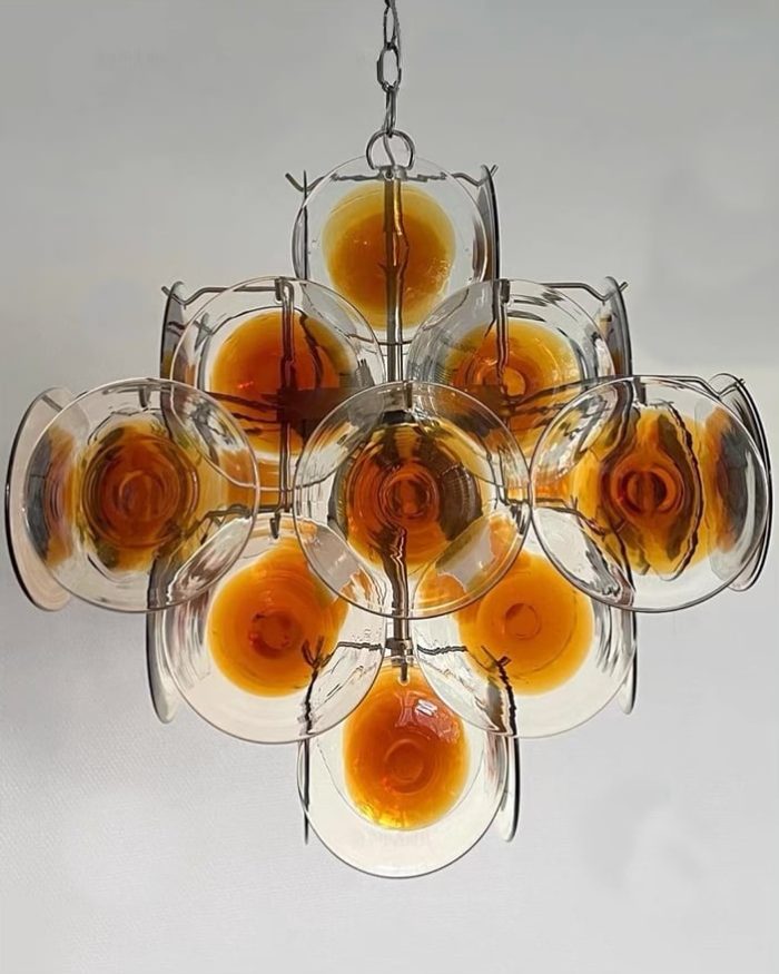 Murano W57 Dimple Glass Chandelier / Pendant Light - Image 6