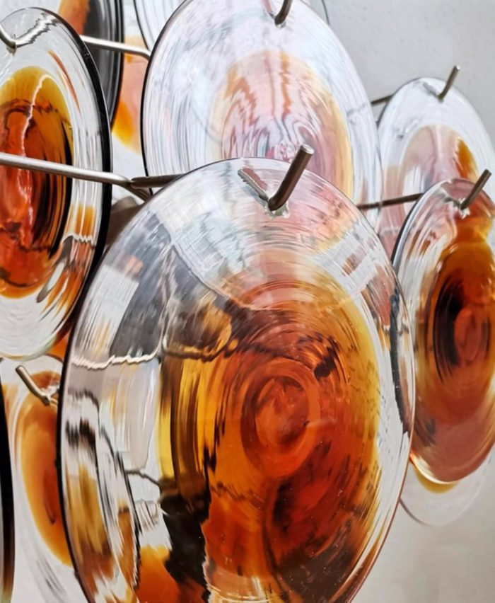 Murano W57 Dimple Glass Chandelier / Pendant Light - Image 4