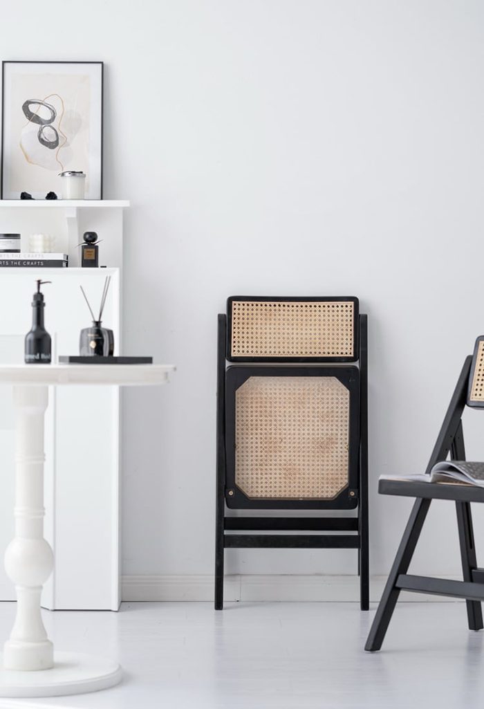 Akai Rika - Solid Wood & Rattan Dining Chair | Folding Chair - Image 5