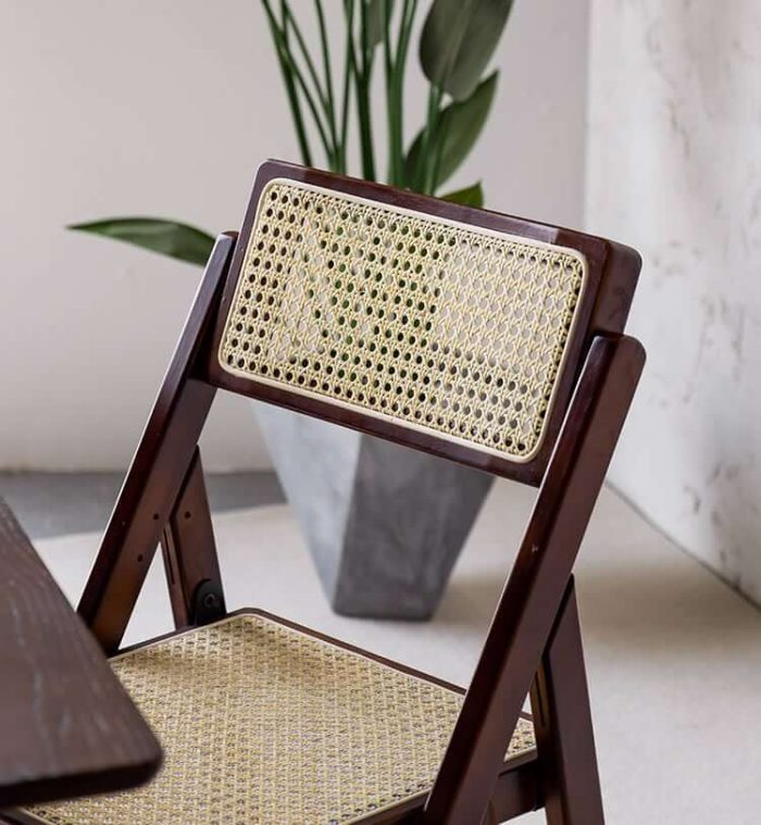 Akai Rika - Solid Wood & Rattan Dining Chair | Folding Chair - Image 12