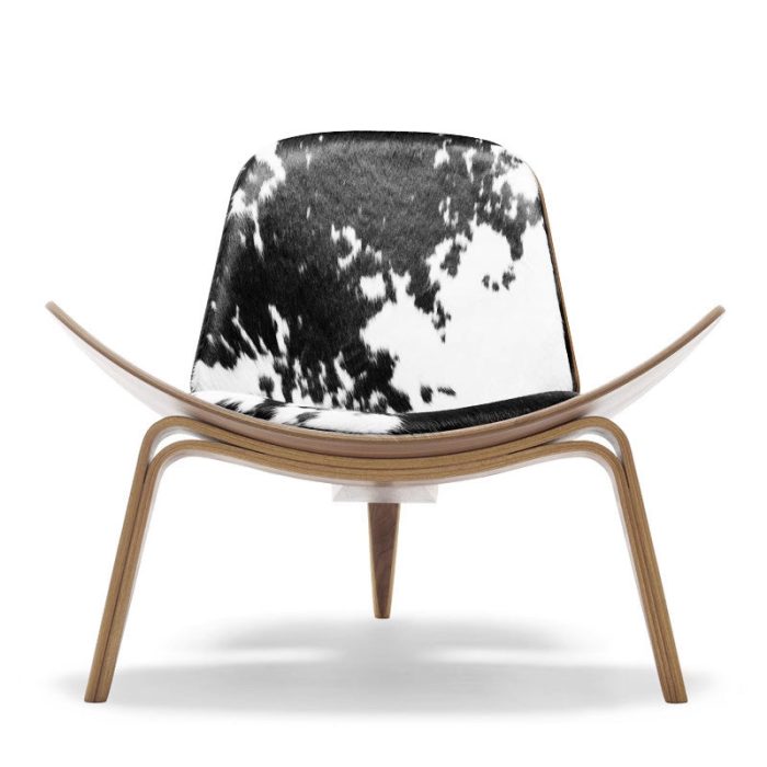 MP Cowhide Shell Lounge Chair | Reading Chair in Leather - Image 3