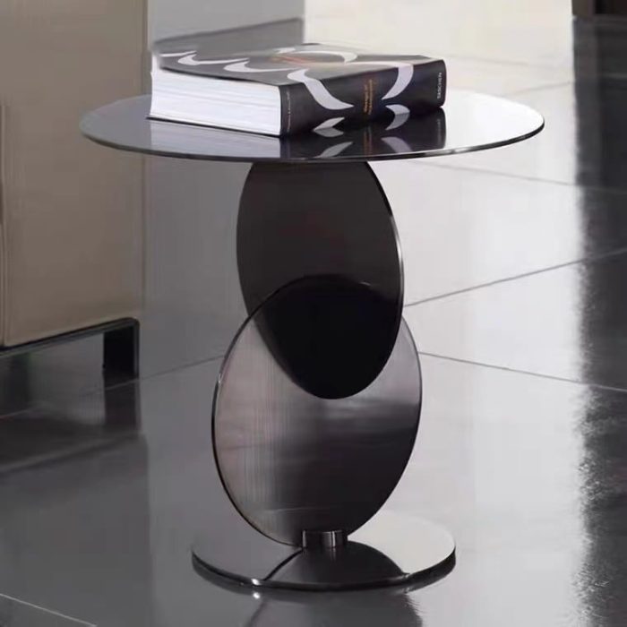 Elijah - Stainless Steel Geometric Side Table - Image 8
