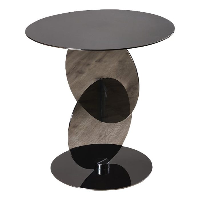 Elijah - Stainless Steel Geometric Side Table - Image 2