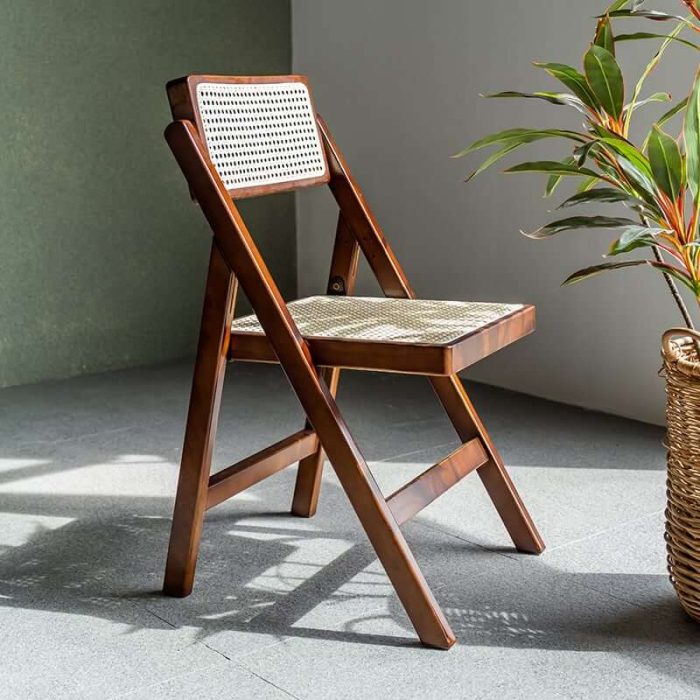 Akai Rika - Solid Wood & Rattan Dining Chair | Folding Chair - Image 10