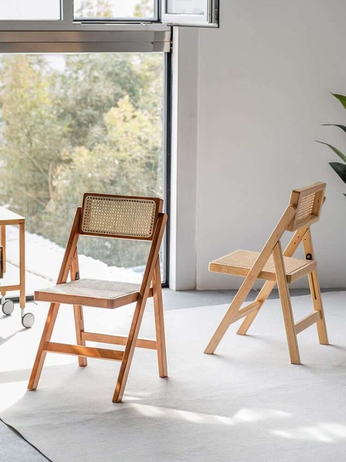 Akai Rika - Solid Wood & Rattan Dining Chair | Folding Chair - Image 8