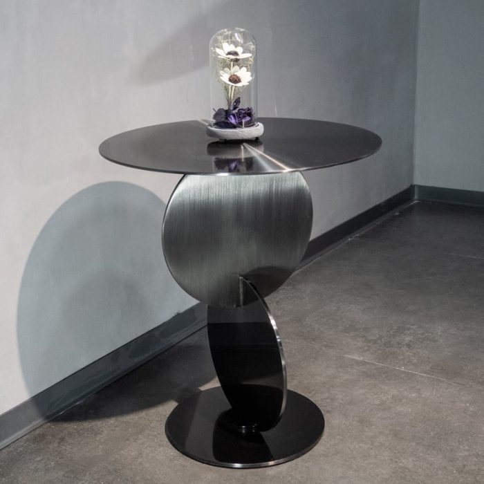 Elijah - Stainless Steel Geometric Side Table - Image 9