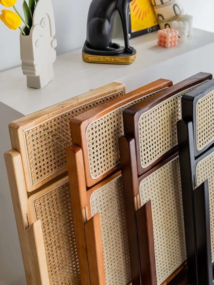 Akai Rika - Solid Wood & Rattan Dining Chair | Folding Chair - Image 13