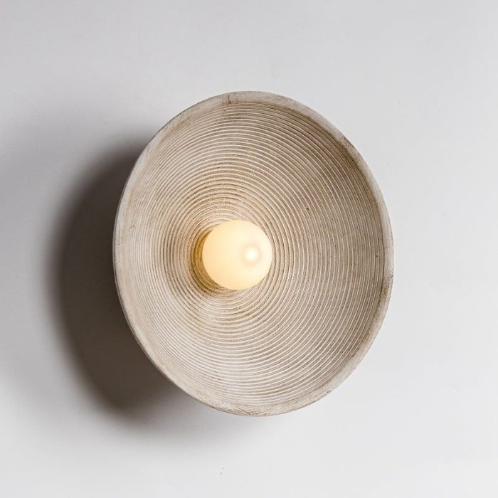 RC Resin Corrugated Sconce | Wabi-Sabi Style Ceiling Light - Image 3