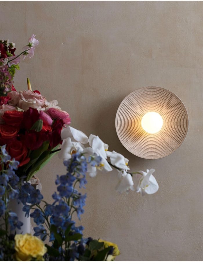 RC Resin Corrugated Sconce | Wabi-Sabi Style Ceiling Light - Image 5