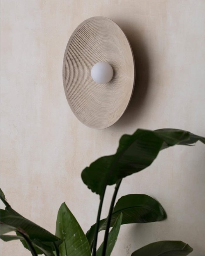 RC Resin Corrugated Sconce | Wabi-Sabi Style Ceiling Light - Image 4