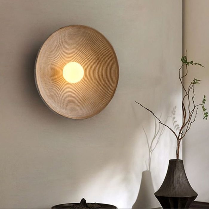 RC Resin Corrugated Sconce | Wabi-Sabi Style Ceiling Light - Image 12