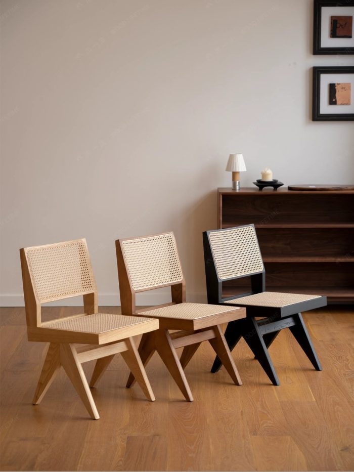 Akai Rika - Cherry Wooden & Rattan Side Chair | Dining Chair - Image 13