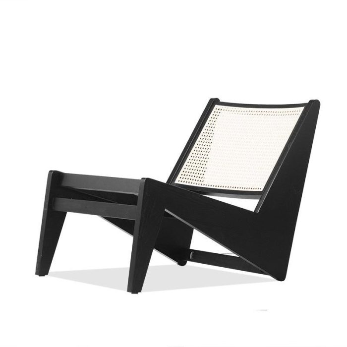 Akai Rika - Cherry Wooden & Rattan Lounge Chair - Image 6