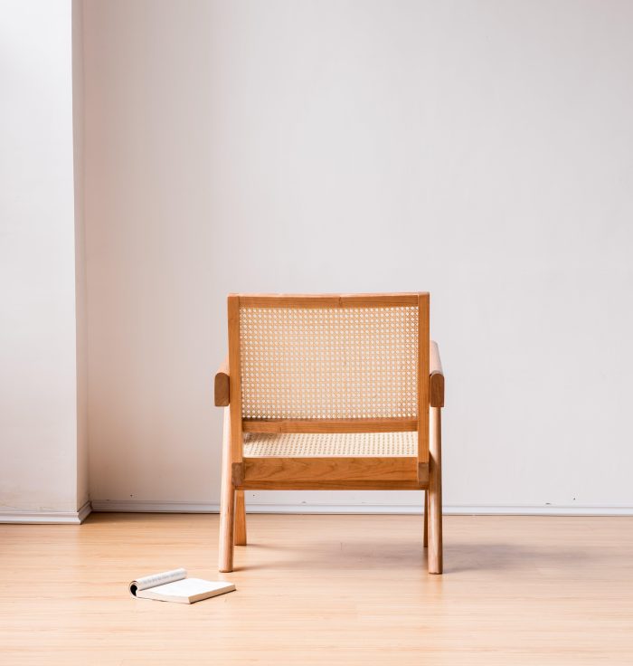 Akai Rika - Solid Wood & Rattan Lounge Chair With Armrests 70 - Image 9