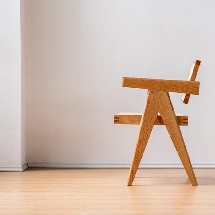 Akai Rika - Solid Wood & Rattan Armchair | Reading Chair 80 - Image 5