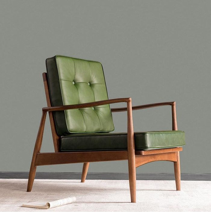 Danmer - Solid Ash Wood & Leather Armchair ?? Reading Chair - Image 3