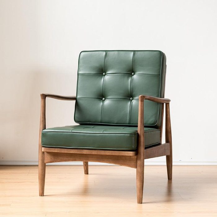 Danmer - Solid Ash Wood & Leather Armchair ?? Reading Chair - Image 4