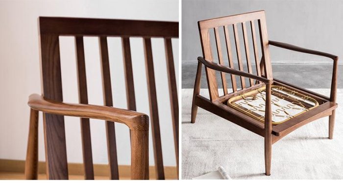 Danmer - Solid Ash Wood & Leather Armchair ?? Reading Chair - Image 6
