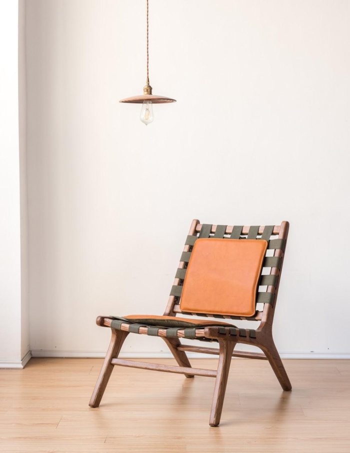 Juan - Solid Ash Wood & Leather Lounge Chair ?? Reading Chair - Image 6