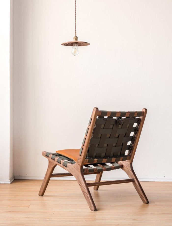 Juan - Solid Ash Wood & Leather Lounge Chair ?? Reading Chair - Image 4