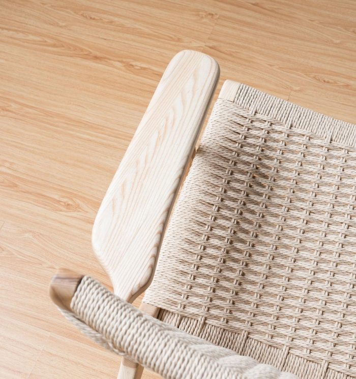 Kojii- Solid Ash Wood & Kraft Paper Rope Armchair ?? Reading Chair - Image 12