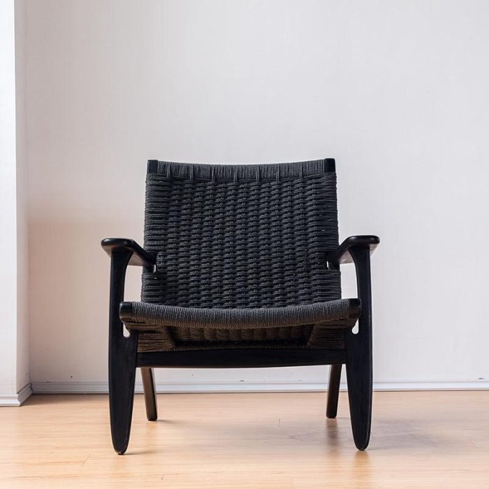 Kojii- Solid Ash Wood & Kraft Paper Rope Armchair ?? Reading Chair - Image 9