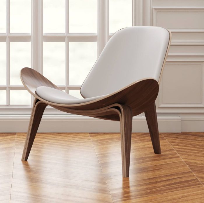 MP Shell Chair - Classic Lounge Chair | Reading Chair in Leather - Image 10