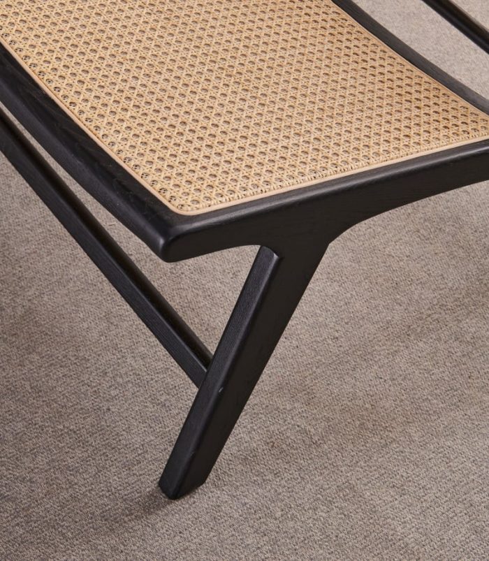 Tomomi- Solid Ash Wood & Rattan Armchair ?? Reading Chair - Image 7