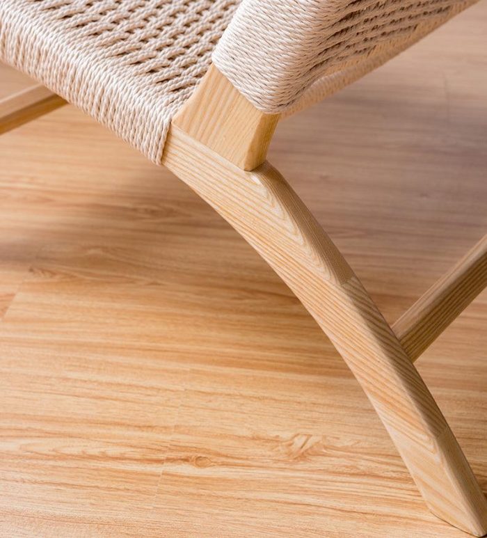 Tomomi- Solid Ash Wood & Kraft Paper Rope Armchair ?? Reading Chair - Image 7